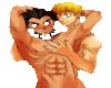 2 men avatars hugging