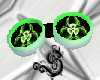 neon biohazard goggles