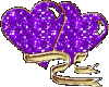 Purple Glitter Hearts