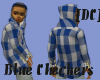 {fF} Checker Blue Hoody