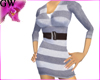 Belted Stripe Tunic GRY