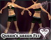 Queens green outfit
