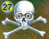 Hazardous Skull Sticker