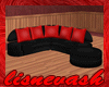 (L) Black/Red Suede Sect