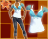 Beach Shrug Tropics Blue