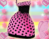 [P] Pink Retro Dot Dress
