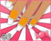 *CS* Orange Bling Nails