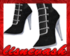 (L) Blk Suede/Slvr Heart