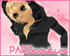 *Pc* Black Faux Coat