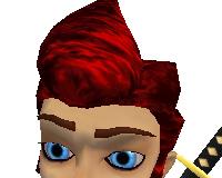 Coif Hair in red and Blac