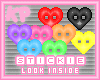 Rainbow Heart Buttons