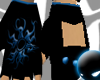 Black/Blue Tribal Gloves