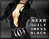 NR-KD QUILT DRESS BLACK