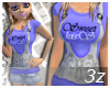 -3z- SweetKiss blue top