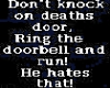 Dont Knock Deaths Door