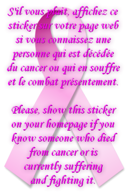 Cancer Ribbon Sticker