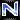 Blue Chrome Letters N