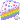 piece of rainbow cake